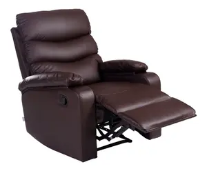 Ashby Leather Recliner Armchair Sofa Home Lounge Chair Reclining Brown