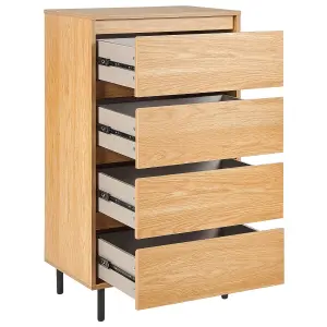 4 Drawer Chest Light Wood NIKEA