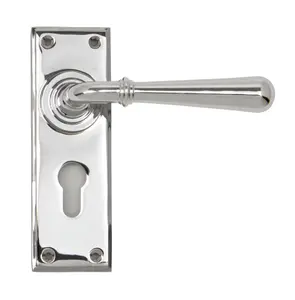 From The Anvil Polished Chrome Newbury Lever Euro Lock Set