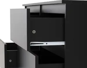 Malvern 6 Drawer Chest Black Recessed Handles