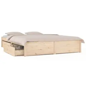 Berkfield Bed Frame with Drawers 150x200 cm 5FT King Size