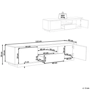 Beliani Modern TV Stand Light Wood BILLINGS