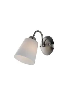 Luminosa Wall Lamp with Glass Shades Nickel 26x17cm