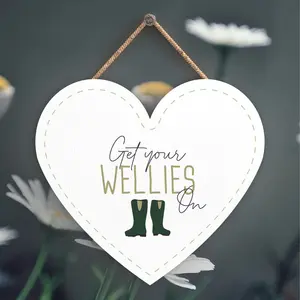 Garden Get Your Wellies On Signs and Plaques