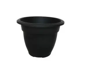 4 x 45cm Black Colour Round Bell Plant Pot Flower Planter Plastic