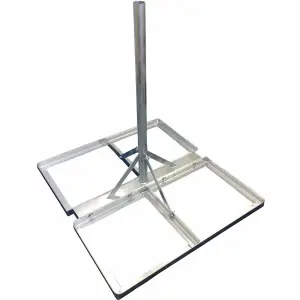 3" Galvanised Satellite Aerial Flat Roof Mount NPR/Mast Outdoor Bracket