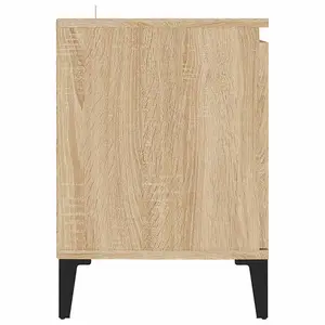 Berkfield TV Cabinet with Metal Legs Sonoma Oak 103.5x35x50 cm