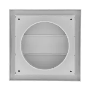 Blauberg Plastic Gravity Shutter Grille with Round Read Spigot - 100mm - Light Grey