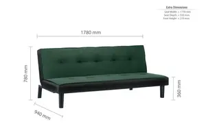 Birlea Aurora Sofa Bed Emerald Velvet