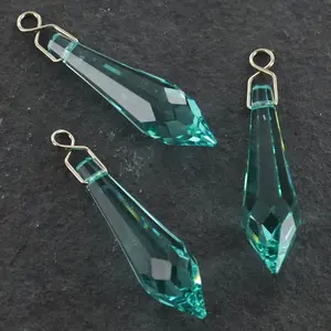 Diamond Hanging Figurine Ornament (Set of 3) Green