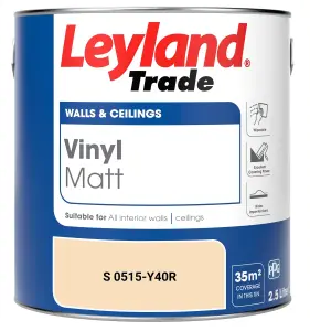 Leyland Trade Vinyl Matt Walls & Ceilings Emulsion Paint (S 0515-Y40R) 2.5L