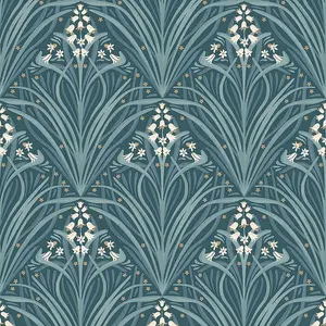 Elegance Bellflower Wallpaper Green M66114