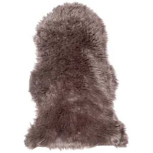 Faux Sheepskin Rug Brown MUNGO