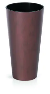 TUBUS 25cm Width Set of 1 Slim Corten Steel Flower Pot Tall