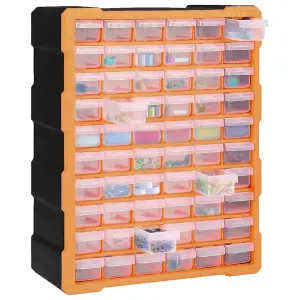 Berkfield Multi-drawer Organiser with 60 Drawers 38x16x47.5 cm