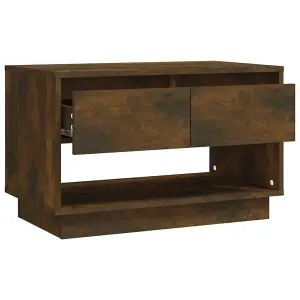 Berkfield TV Cabinet Smoked Oak 70x41x44 cm Engineered Wood