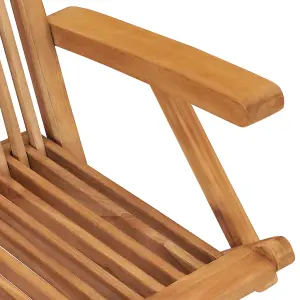 Berkfield Folding Garden Chairs 2 pcs Solid Teak Wood