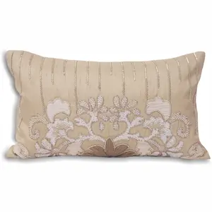 Paoletti Genevieve Embroidered Polyester Filled Cushion