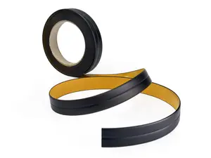 Pvc skirting board trim self-adhesive flexible 800-10 - 5m roll 10x10mm black