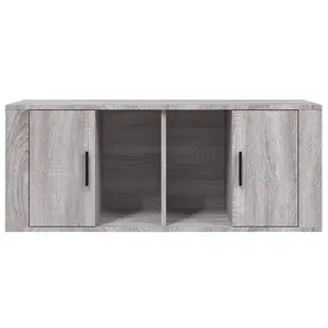 Berkfield TV Cabinet Grey Sonoma 100x35x40 cm Engineered Wood