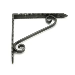 Oakcrafts - Pair of Antique Cast Iron Simple Scroll Shelf Brackets  - 150mm x 150mm