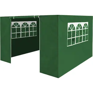 Side Walls Door & Windows for 3x3m Pop-Up Gazebo - GREEN - Garden Party Tent