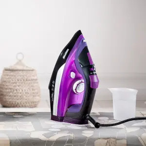 Geepas 3000W Steam Iron  2 in 1 Dry & Wet Steam Iron  Adjustable Temperature Control, Ceramic Soleplate