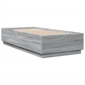 Berkfield Bed Frame without Mattress Grey Sonoma 90x200 cm