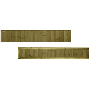 Ultimate Vertical Tongue & Groove Fence Panel (Pack of 3) Width: 6ft x Height: 1ft Interlocking Planks Fully Framed