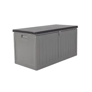 Charles Bentley 190L Outdoor Garden Plastic Storage Box, Grey