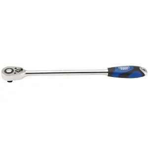 Draper Extra Long Reversible Quick Release Soft Grip Ratchet, 1/2" Sq. Dr., 48 Tooth  26591