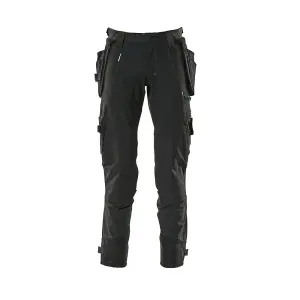 Mascot Advanced Trousers with Holster Pockets and Stretch - Black   (50.5) (Leg Length - Regular)