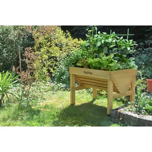 VegTrug Raised Wooden Planter Small Classic Natural