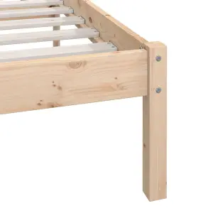 Berkfield Bed Frame Solid Wood Pine 180x200 cm Super King Size