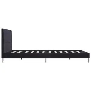 Berkfield Bed Frame Black Fabric 135x190 cm 4FT6 Double