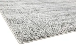 Grey Geometric Modern Easy to clean Rug for Dining Room-120cm X 170cm