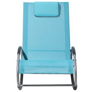 Sun Lounger Metal Turquoise CAMPO