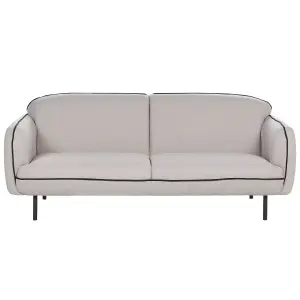 3 Seater Fabric Sofa Light Grey TONSBERG