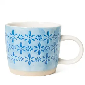 Nadiya Hussain Set of 4 Embossed Mug Blue