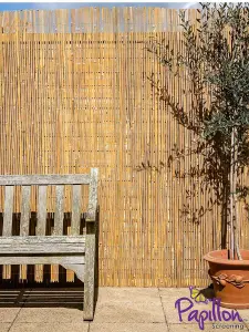 Bamboo Fencing Split Slat Screening Natural 3.0m x 1m Primrose