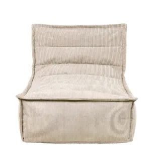 icon Otto Natural Corduroy Lounger Bean Bag Chair