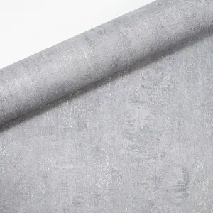 Grey Concrete Effect Wallpaper Heavy Vinyl Metallic Slight Imperfect Textured