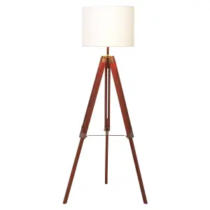 Interiors by Premier Malvern Tripod Floor Lamp With Brown Base