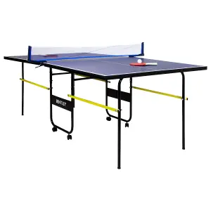 6ft9in 3/4 Junior Folding Table Tennis Table - Bats, Balls & Net