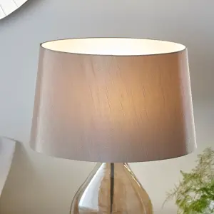 Anson Lighting Vernal Table light finished in Gold tinted glass and mink fabric