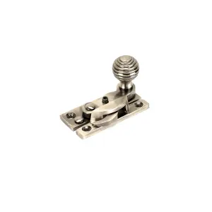 Sash Heritage Claw Fastener with Reeded Knob (Locking) - Antique Nickel