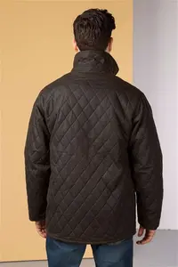 Rydale Men's Diamond Quilted Wax Jacket II - Olive S