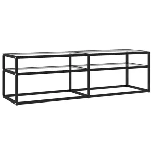 Berkfield TV Cabinet Transparent 140x40x40.5 cm Tempered Glass