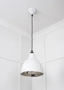 Smooth Nickel Brindley Pendant in Flock