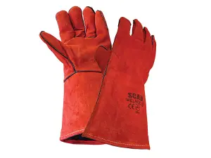 Scan 6201 Welder's Gauntlets - Large Size 9 SCAGLOWELRED